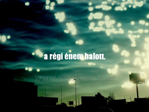 a régi énem halott.
 
a régi énem halott.