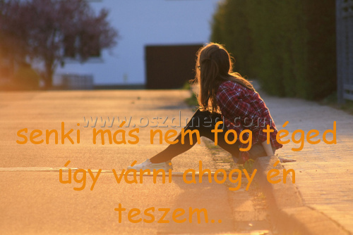 senki más nem fog
 
senki más nem fog téged úgy várni ahogy én teszem..  