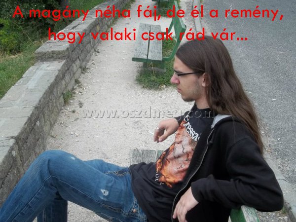 A magány néha fáj A magány néha fáj
A magány néha fáj, de él a remény, hogy valaki csak rád vár...