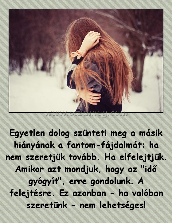 Egyetlen dolog szünteti meg a másik hiányának a fantom Egyetlen dolog szünteti meg a másik hiányának a fantom