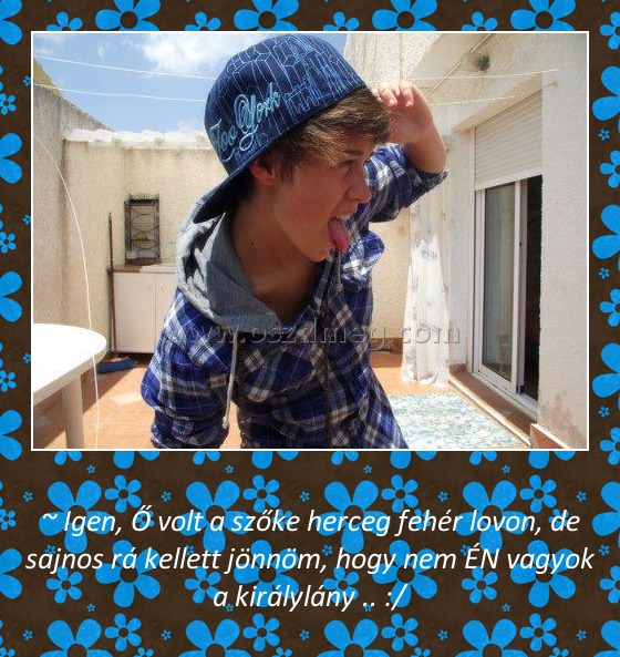 
 
~ Igen, Ő volt a szőke herceg fehér lovon, de sajnos rá kellett jönnöm, hogy nem ÉN vagyok a királylány .. :/ 