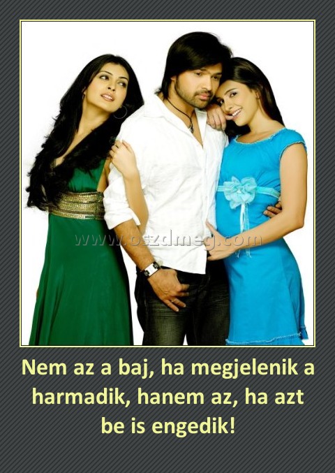 Nem az a baj, ha megjelenik a harmadik, hanem az, ha azt be is engedik!
 
