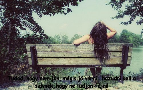 Tudod
 
Tudod, hogy nem jön, mégis jó várni... hazudni kell a szívnek, hogy ne tudjon fájni!