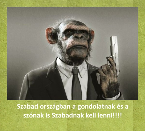 Szabad országban a gondolatnak és a szónak is Szabadnak kell lenni!!!! Szabad országban a gondolatnak és a szónak is Szabadnak kell lenni!!!!