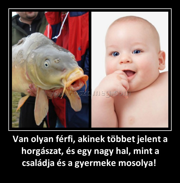 Van olyan férfi, akinek többet jelent a horgászat, és egy nagy hal, mint a családja és a gyermeke mosolya! Van olyan férfi, akinek többet jelent a horgászat, és egy nagy hal, mint a családja és a gyermeke mosolya!