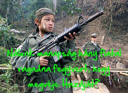 Nálunk manapság hány fiatal Nálunk manapság hány fiatal
Nálunk manapság hány fiatal ragadna fegyvert, hogy megvéje Hazáját?